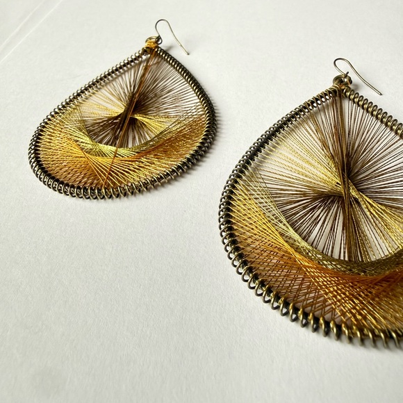 Thread Teardrop Earrings - Picture 5 of 5
